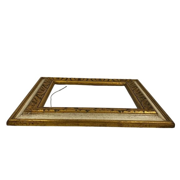 VTG Art Nouveau Ornate Gold Gilt Wood Hanging Picture Frame 22x17 Made In Mexico - Picture 9 of 9